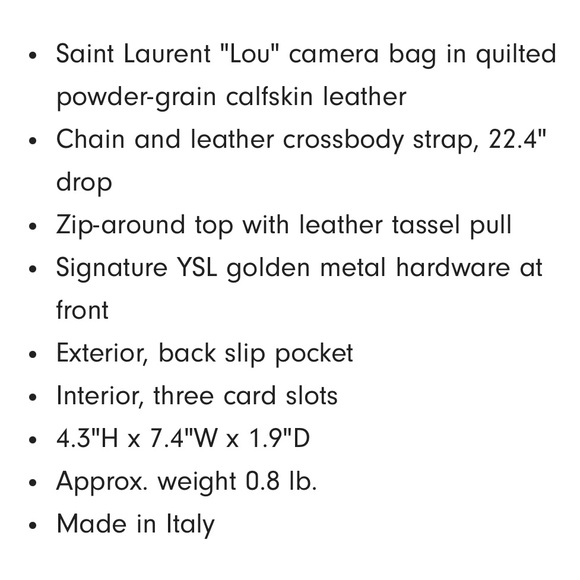 Saint Laurent Grain De Poudre Matelasse Monogram Mini Lou Camera Bag Black - Picture 16 of 16